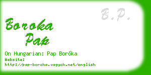 boroka pap business card